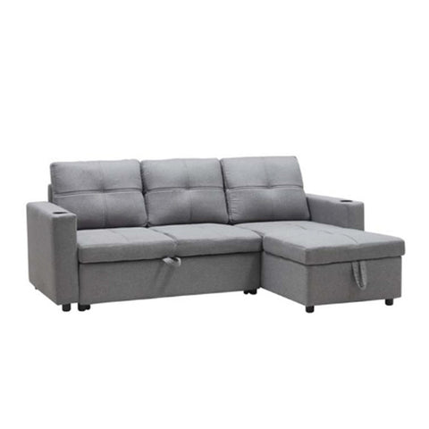 Image of Marjie Series 6 Sleeper Sectional Reversible Sofa w/ Storage Upholstered w/ Pet-Friendly Option