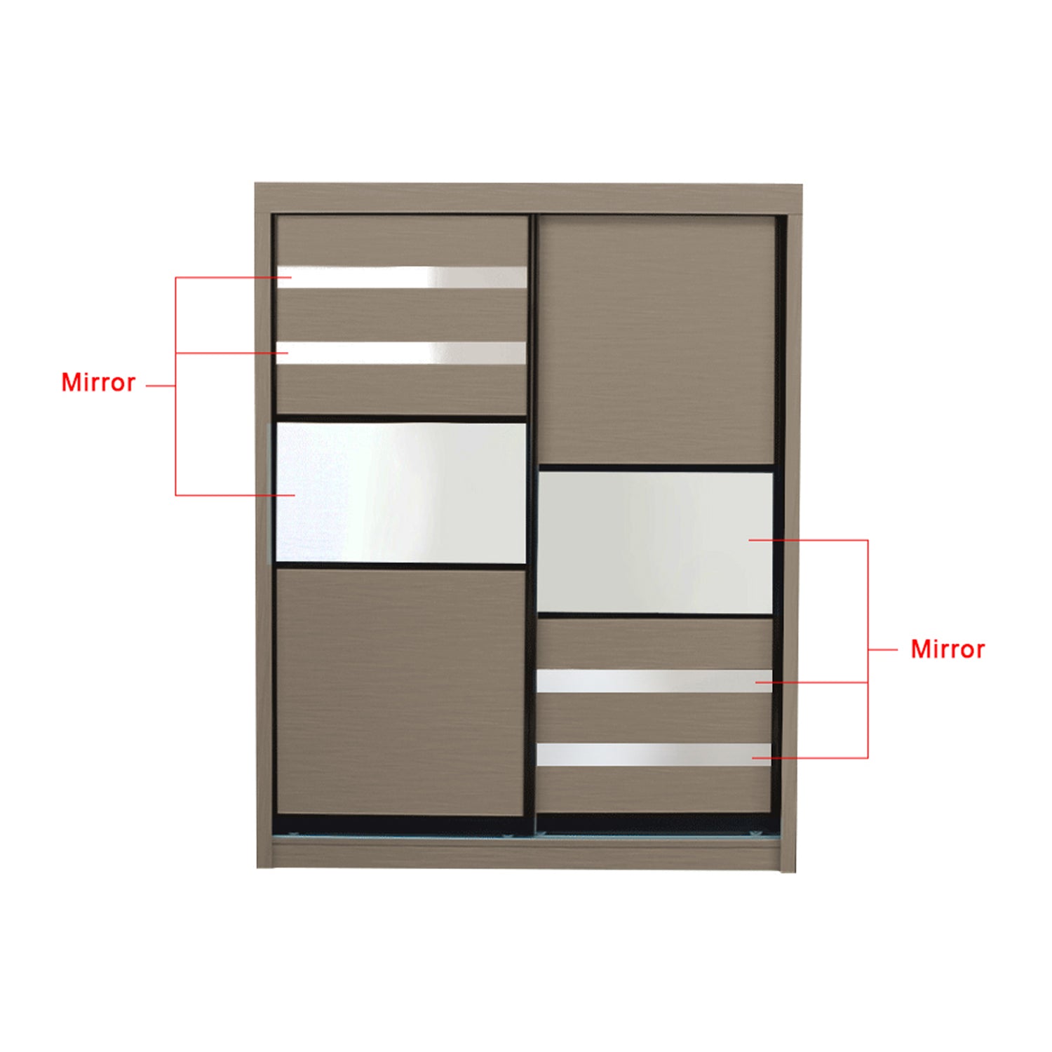 Kenzo 5FT Sliding Door Wardrobe - Model C