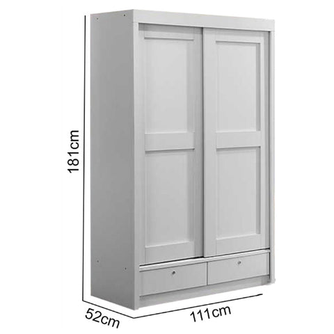 Image of Percie 2-Doors 2-Drawers Wardrobe Series 10