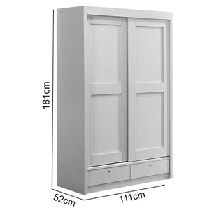 Percie 2-Doors 2-Drawers Wardrobe Series 10