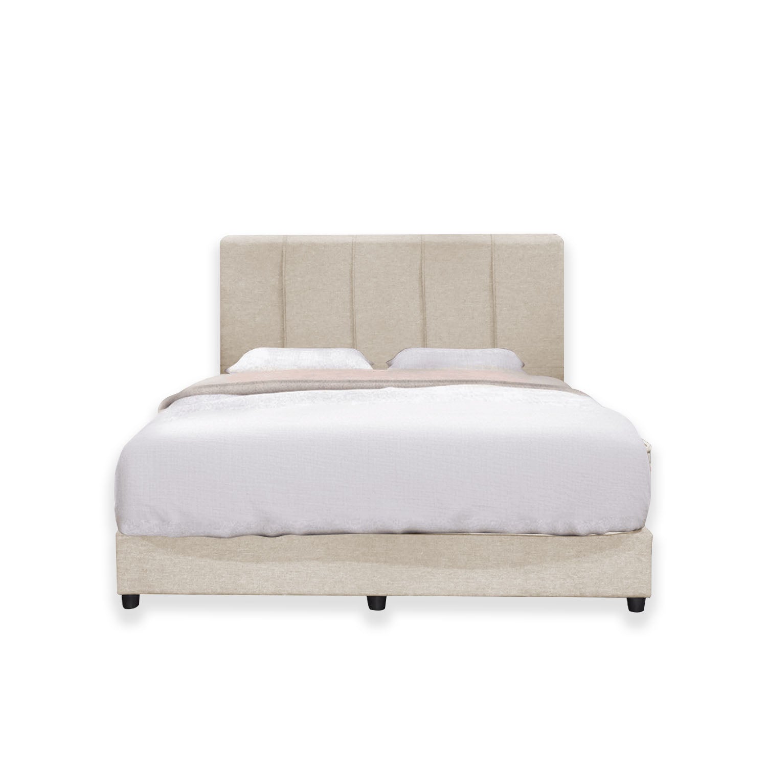 Gracie Divan Bed Frame with Foam Padded Headboard w/ Mattress - All Sizes Available