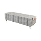 Moon Long Bench Chair High Density with Side Storage - 8 Colours