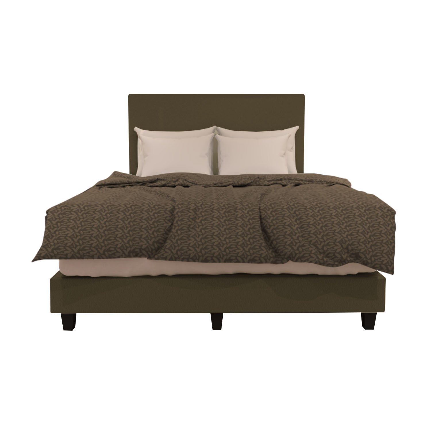 Daxton Divan Bed Frame with Foam Padded Headboard - PetFriendly / With Mattress