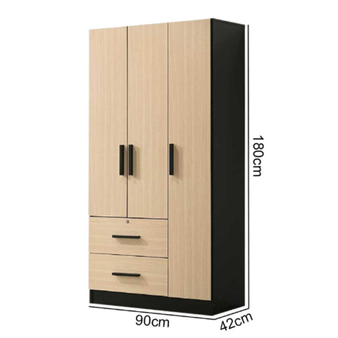 Image of Percie 3-Door 2-Drawers Wardrobe Series 3