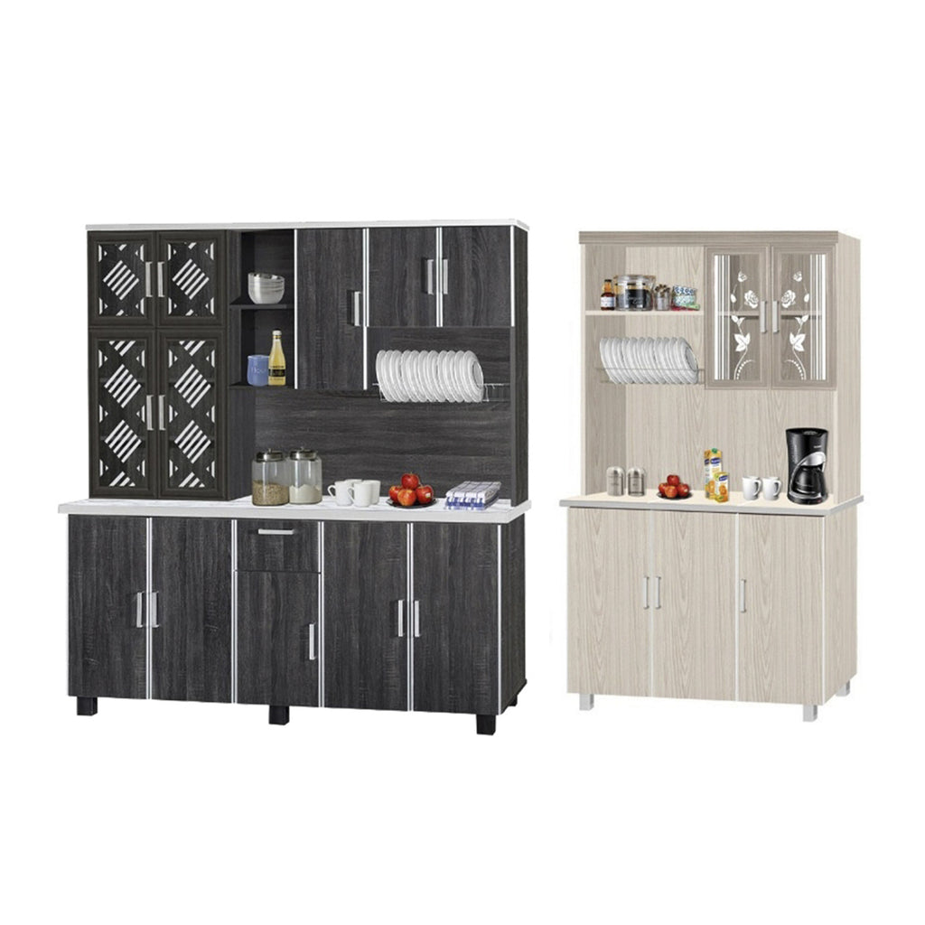 Kara Series Tall Kitchen Cabinet with Drawers in 31 Designs
