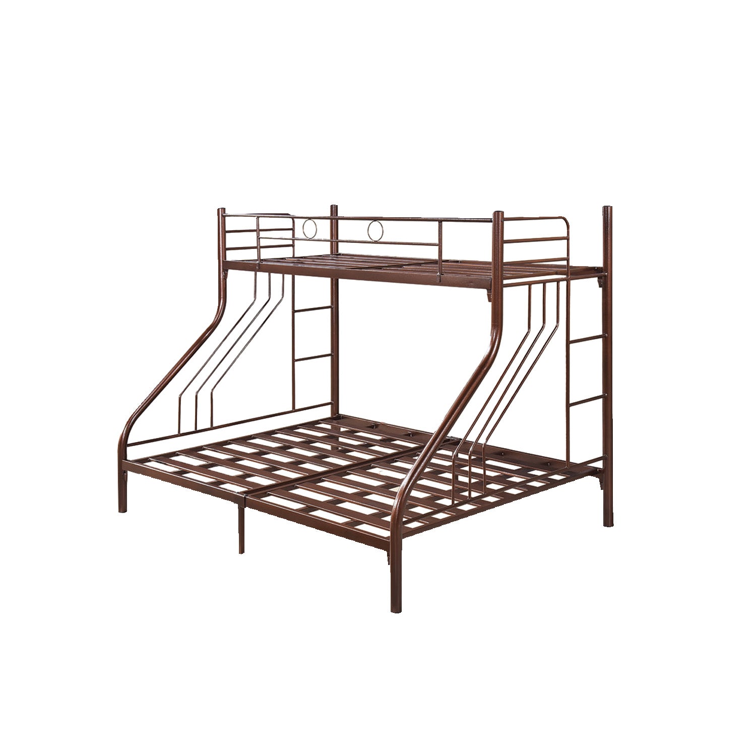 Tommy Queen+Single Size Metal Bunk Bed Frame in Copper Colour - w/ Mattress Option