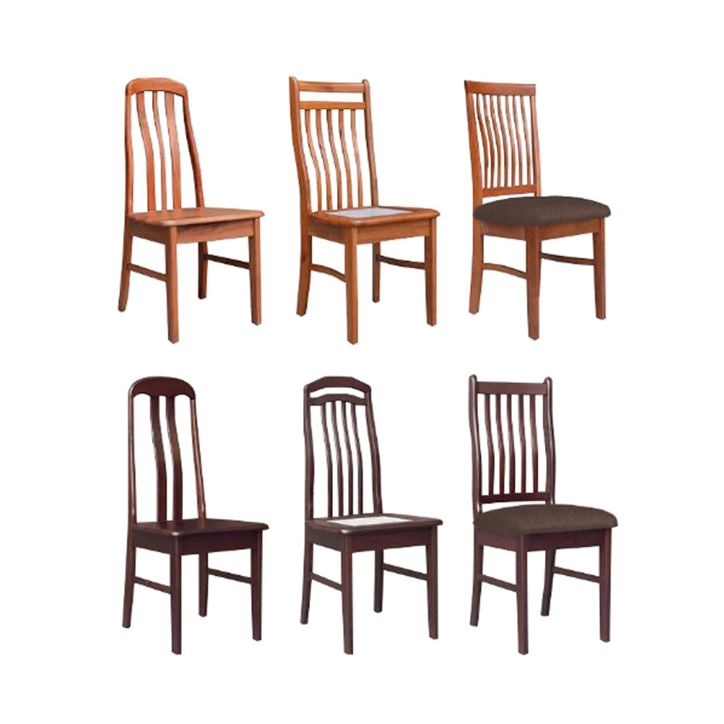 Aisha Dining Chair Collection Solid Wood with Marble or Cushioned Seat in Walnut/Cherry