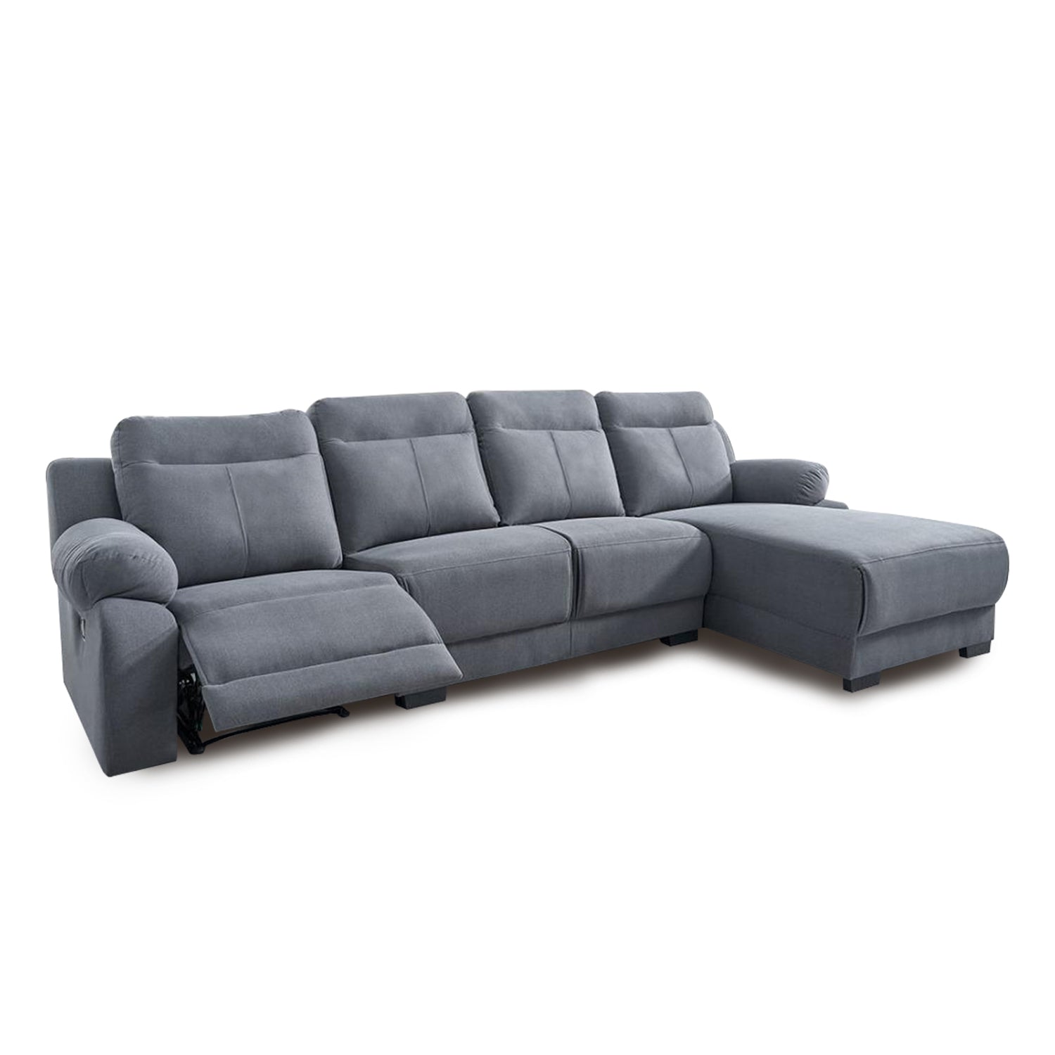 Quinci Series 2/3-Seater L-Shaped Recliner Sofa & Coffee Table in 47 Colour - PetFriendly Fabric Option
