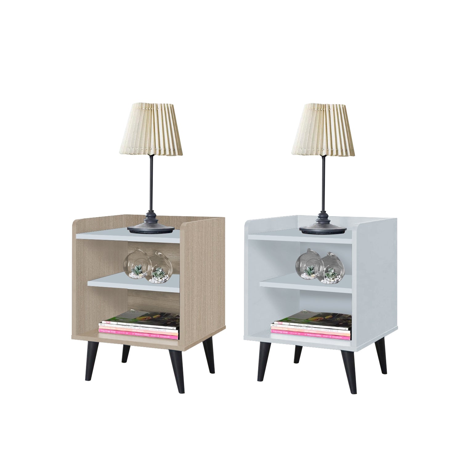 Arius Bedside Table Side Table in Fully Laminated Finish in 6 Colours