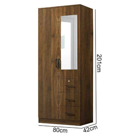 Image of Percie 2-Doors 3-Drawers Wardrobe Series 6