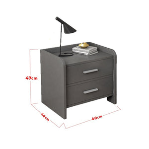 Barn Series Bedside Table In Gray (Fully Assembled)