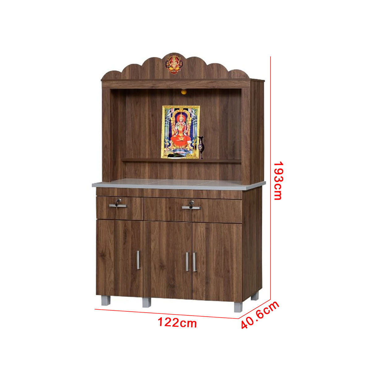 Hindu Altar Table Cabinet Offering Altar Shrine - Model A15