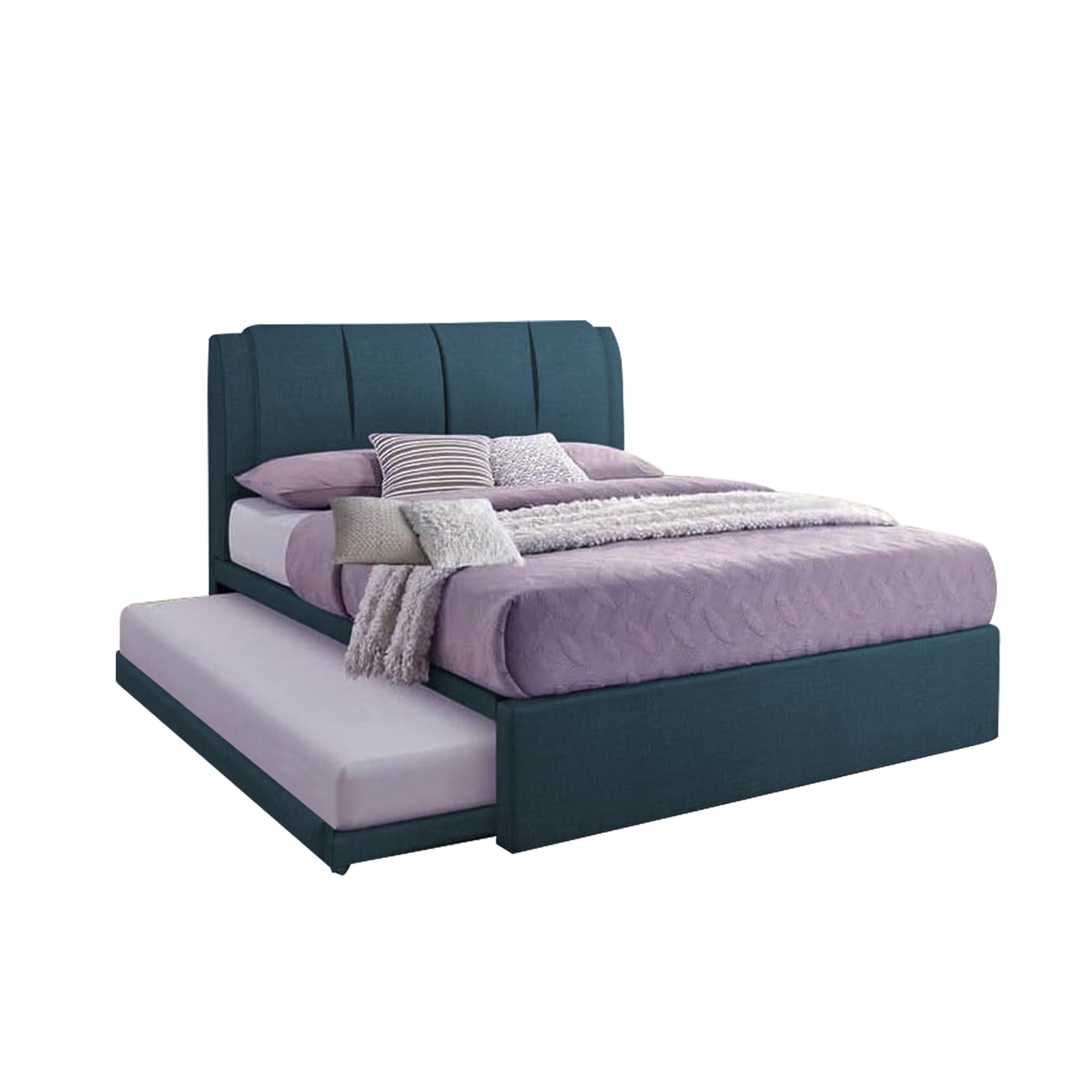 Berto Queen Size Pull-Out Bedframe PetFriendly Fabric Option