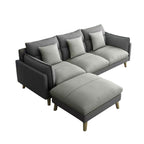 Faxon 3-Seater Sofa with Stool in 47 Colour - w/ PetFriendly Scratch Resistant Option