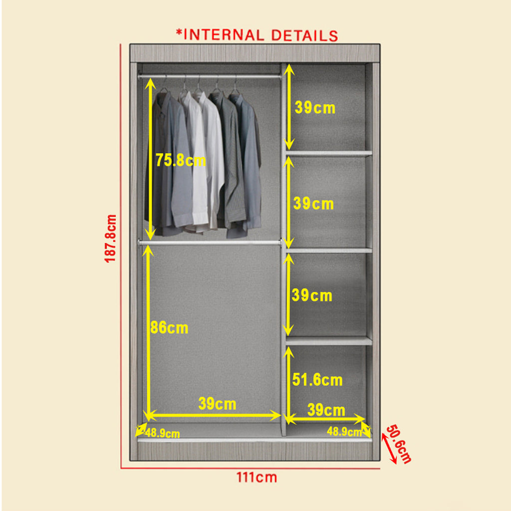 Vitta Series 13 4ft. Sliding Wardrobe