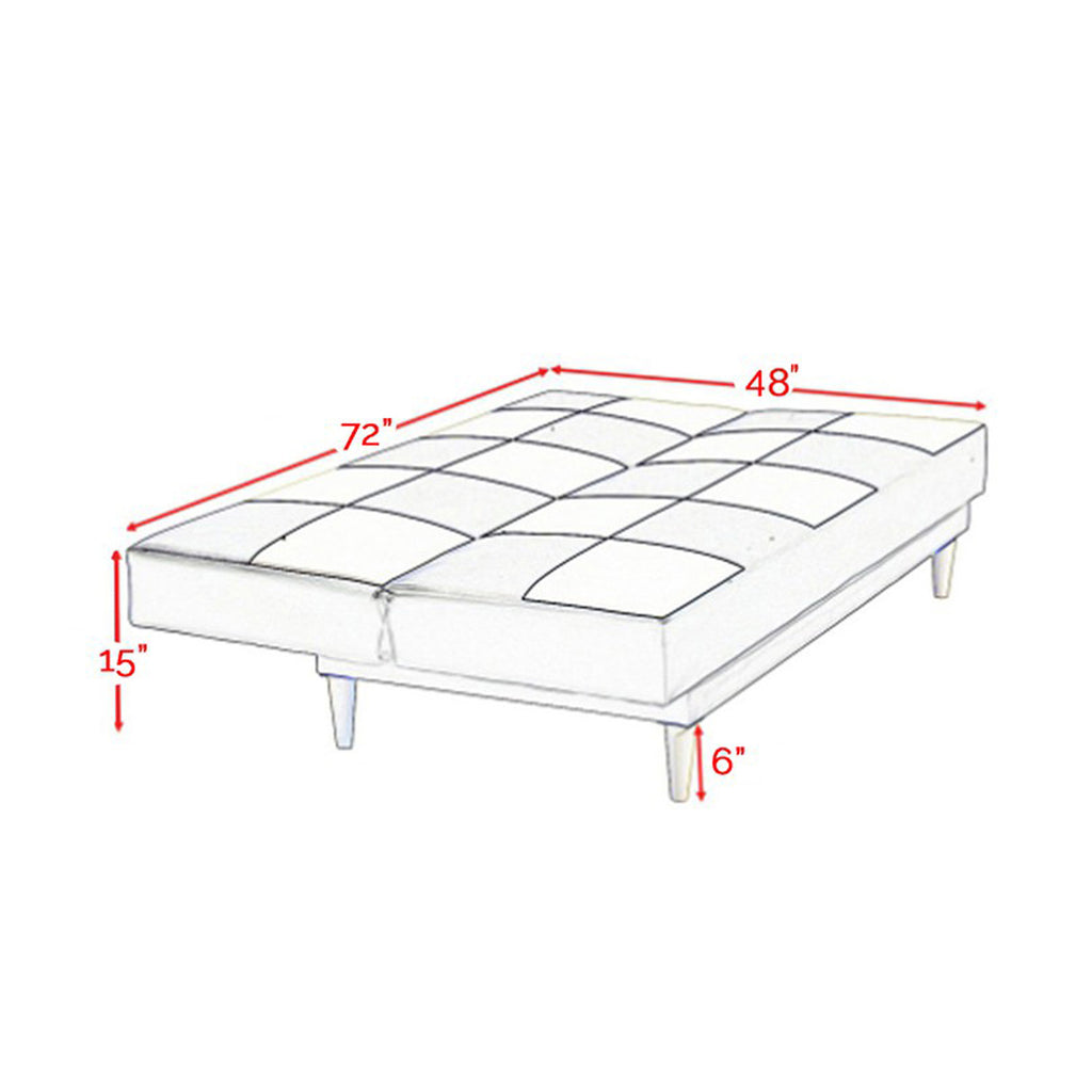 Jihan 3 Seater Faux Leather Sofa Bed In Grey