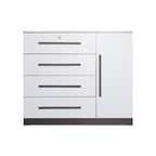 Varry 4 Premium Chest of Drawers with Door Cabinet Storage Full Laminated Back Panel in 2 Colour