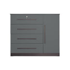 Varry 4 Premium Chest of Drawers with Door Cabinet Storage Full Laminated Back Panel in 2 Colour