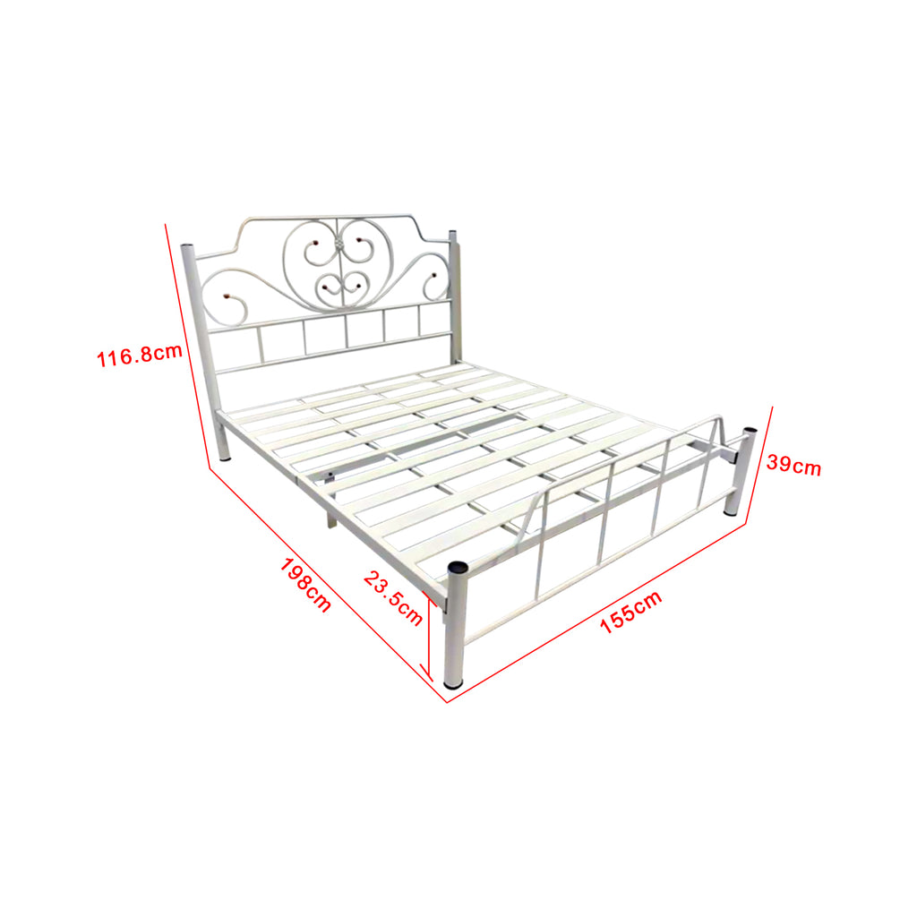Sabel Queen Size Metal Bed Frame with Optional Mattress Add On