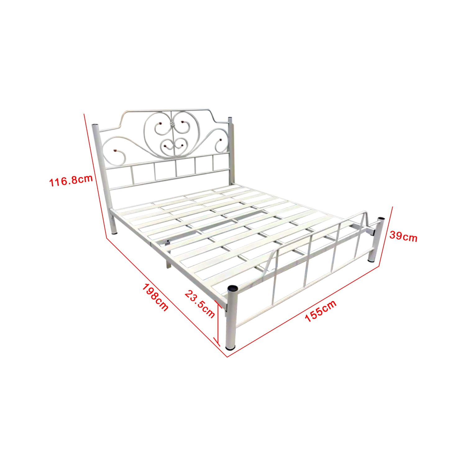 Julie Series 22 Queen Metal Bed Frame Collection w/ Optional Mattress Add On