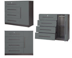 Varry 4 Premium Chest of Drawers with Door Cabinet Storage Full Laminated Back Panel in 2 Colour