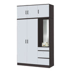 Sabine 3-Door Wardrobe Dresser with Top Combo with Mirror and Drawers in 6 Colours
