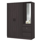 Sabine 3-Door Wardrobe Dresser Combo with Mirror and Drawers in 6 Colours