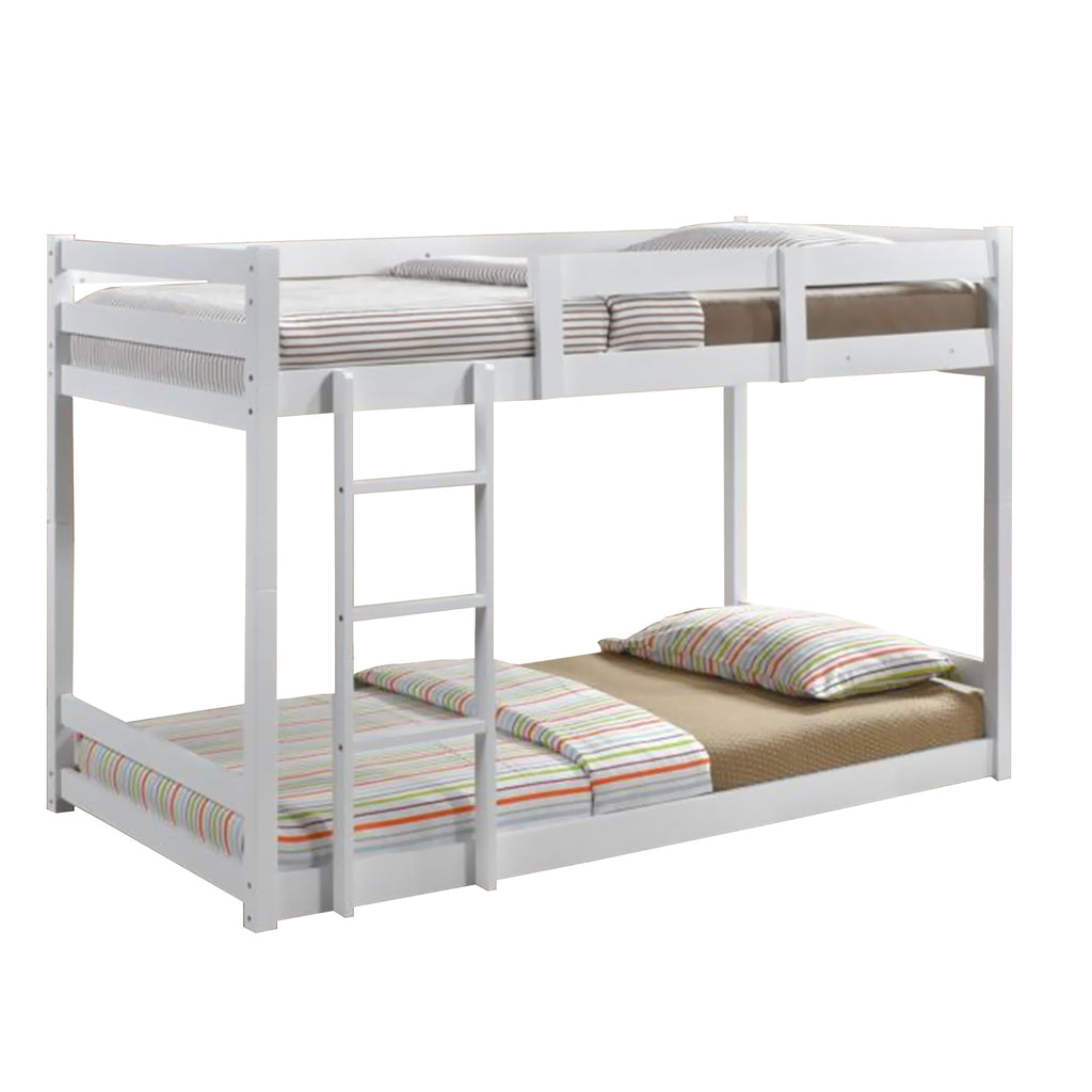 GUB Twisty Double Decker Solid Wood Structure Simple Design Budget Kid Bunk Bed Standard Single Suitable Small Space w/ Mattress Option