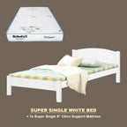 Yanny Pull-Out Bed Single, Super Single Solid Rubberwood Bed Frame w/ Mattress Option