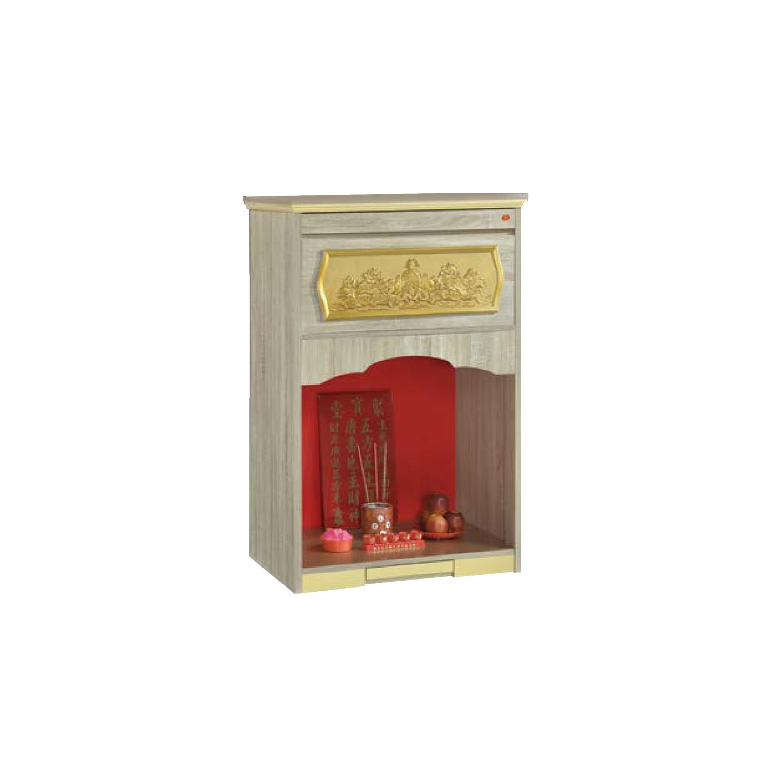 Lisha Oriental Altar Table with Top Altar Cabinet Fire Resistant Altar Cabinet
