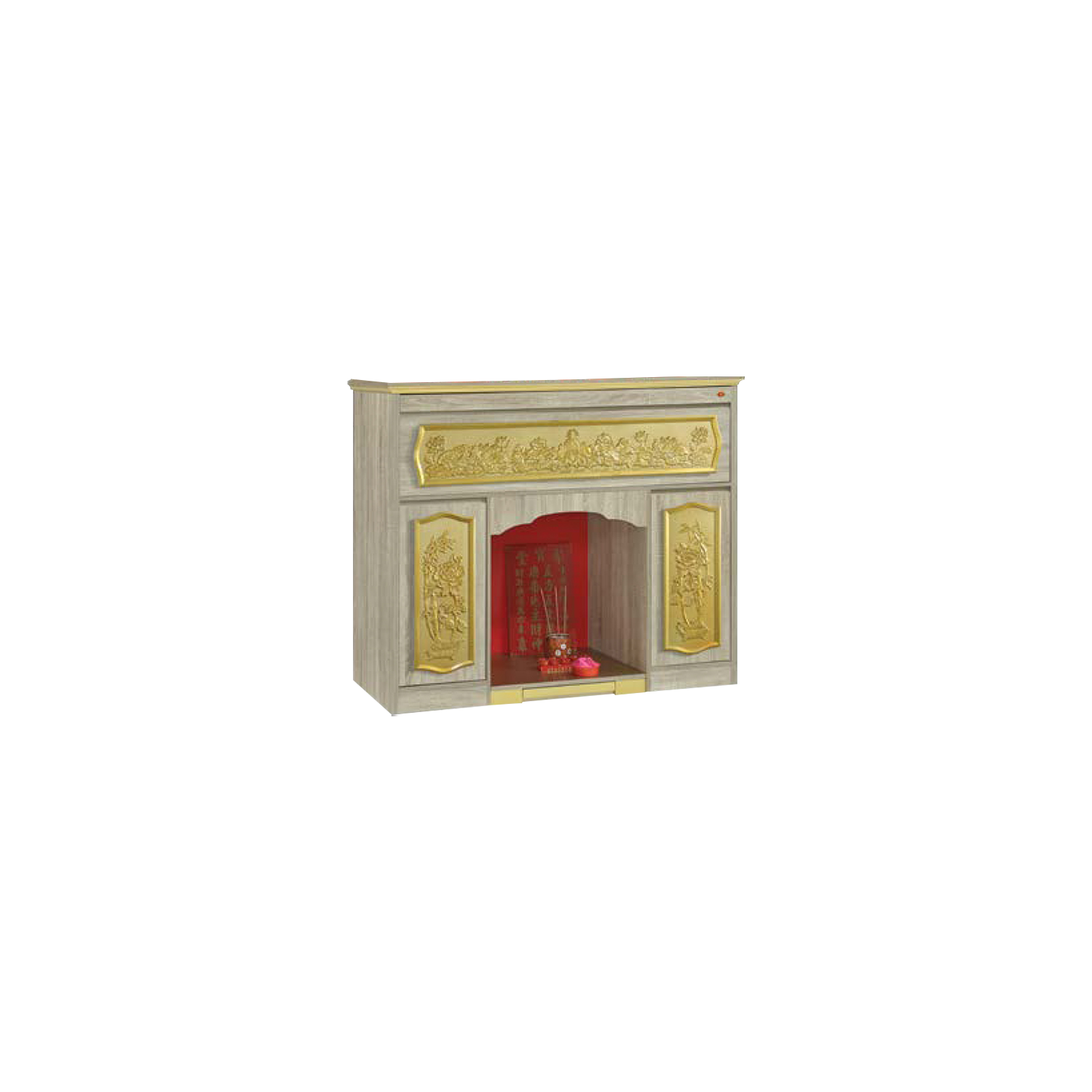 Jen Oriental Altar Table with Top Altar Cabinet Fire Resistant Altar Cabinet