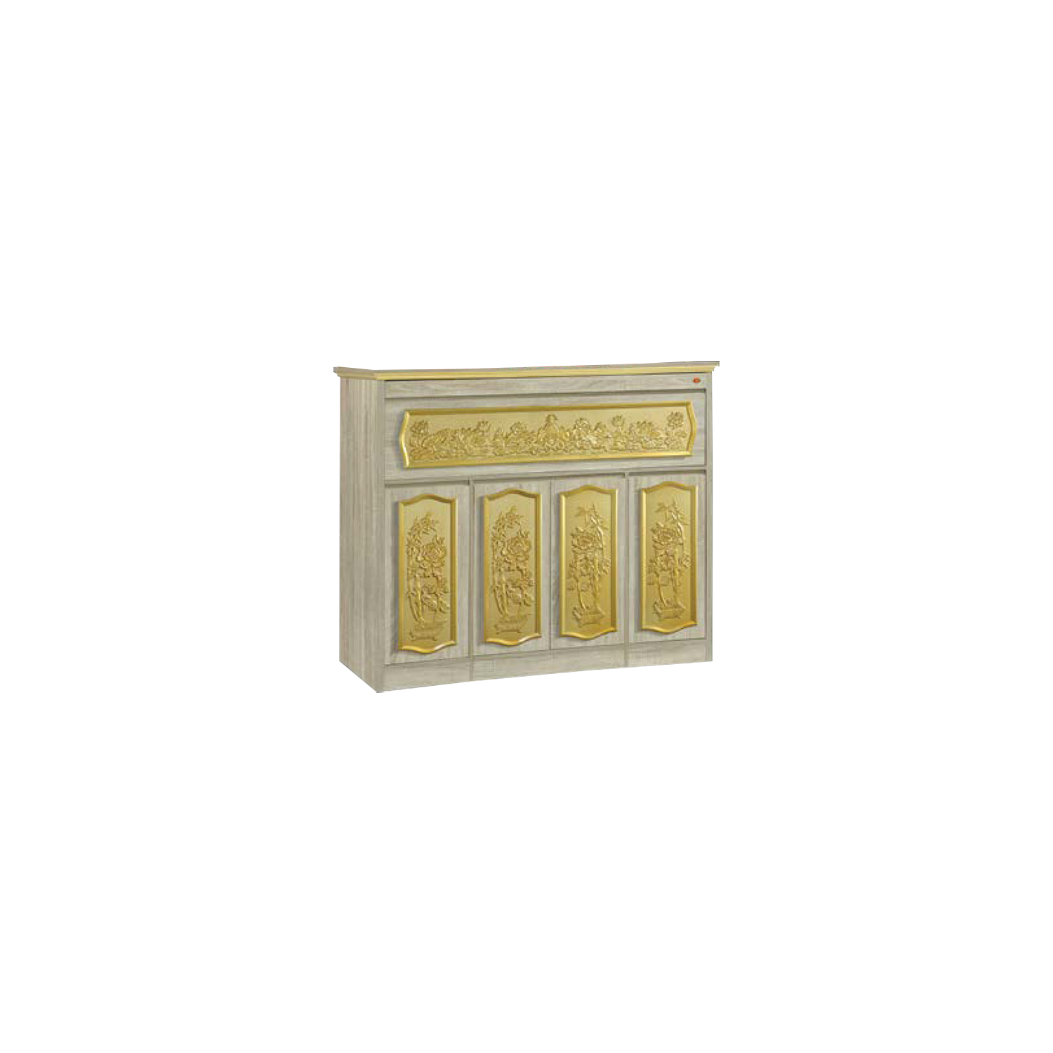 Jessi Oriental Altar Table with Top Altar Cabinet Fire Resistant Altar Cabinet