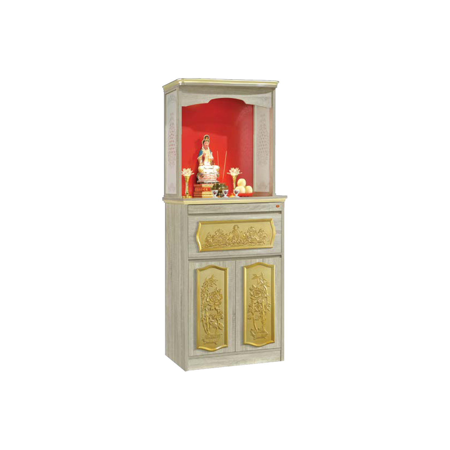Whitney Oriental Altar Table with Top Altar Cabinet Fire Resistant Altar Cabinet