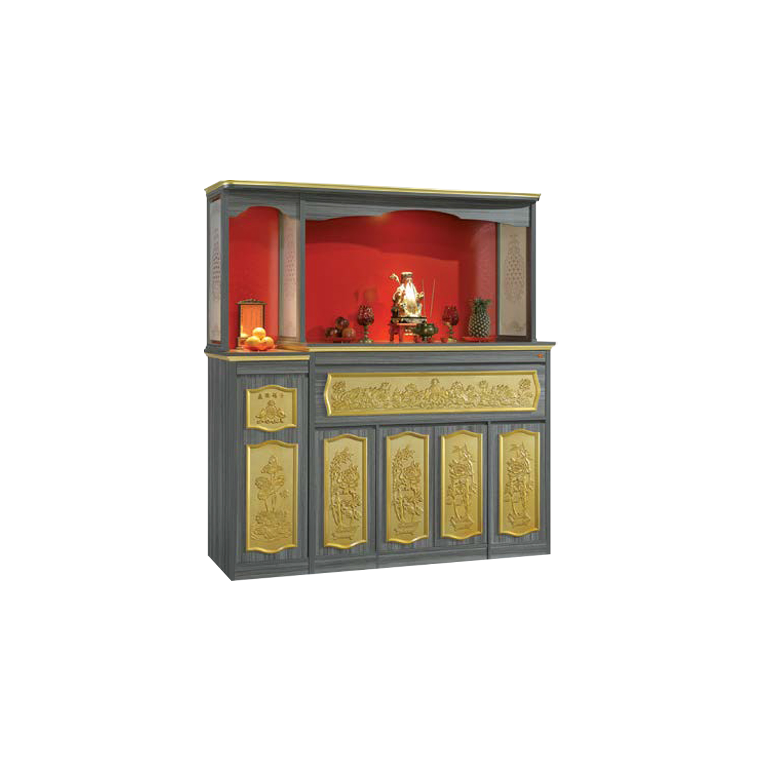 Yumo Oriental Altar Table with Top Altar Cabinet Fire Resistant Altar Cabinet