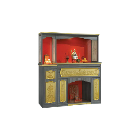 Image of Ozai Oriental Altar Table with Top Altar Cabinet Fire Resistant Altar Cabinet