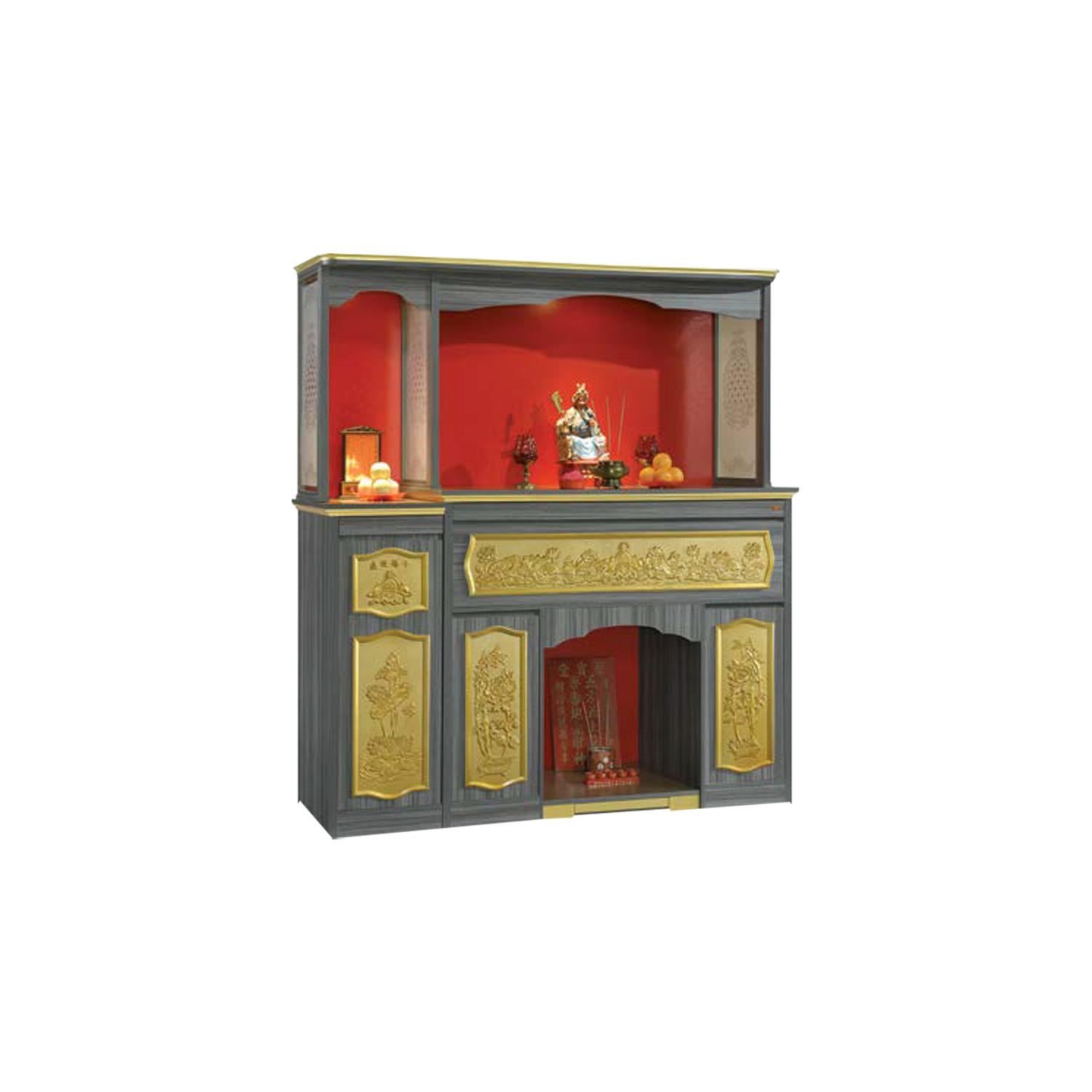 Yooki Oriental Altar Table with Top Altar Cabinet Fire Resistant Altar Cabinet