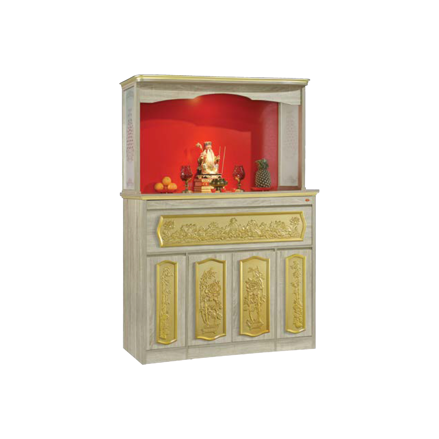 Dakota Oriental Altar Table with Top Altar Cabinet Fire Resistant Altar Cabinet