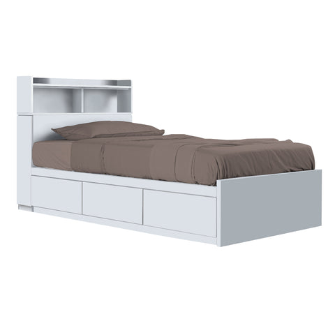 Image of Talin Drawers Storage Bed Frame / Fully Laminated Eco Board with Headboard in 6 Colour Options