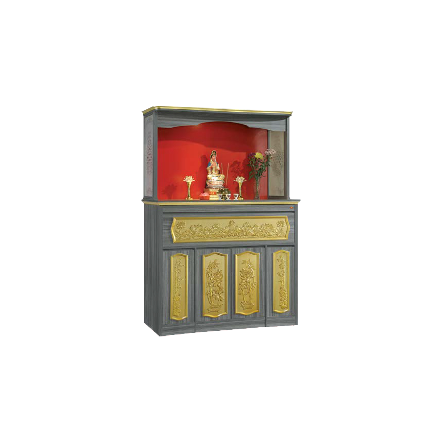 Marciano Oriental Altar Table with Top Altar Cabinet Fire Resistant Altar Cabinet