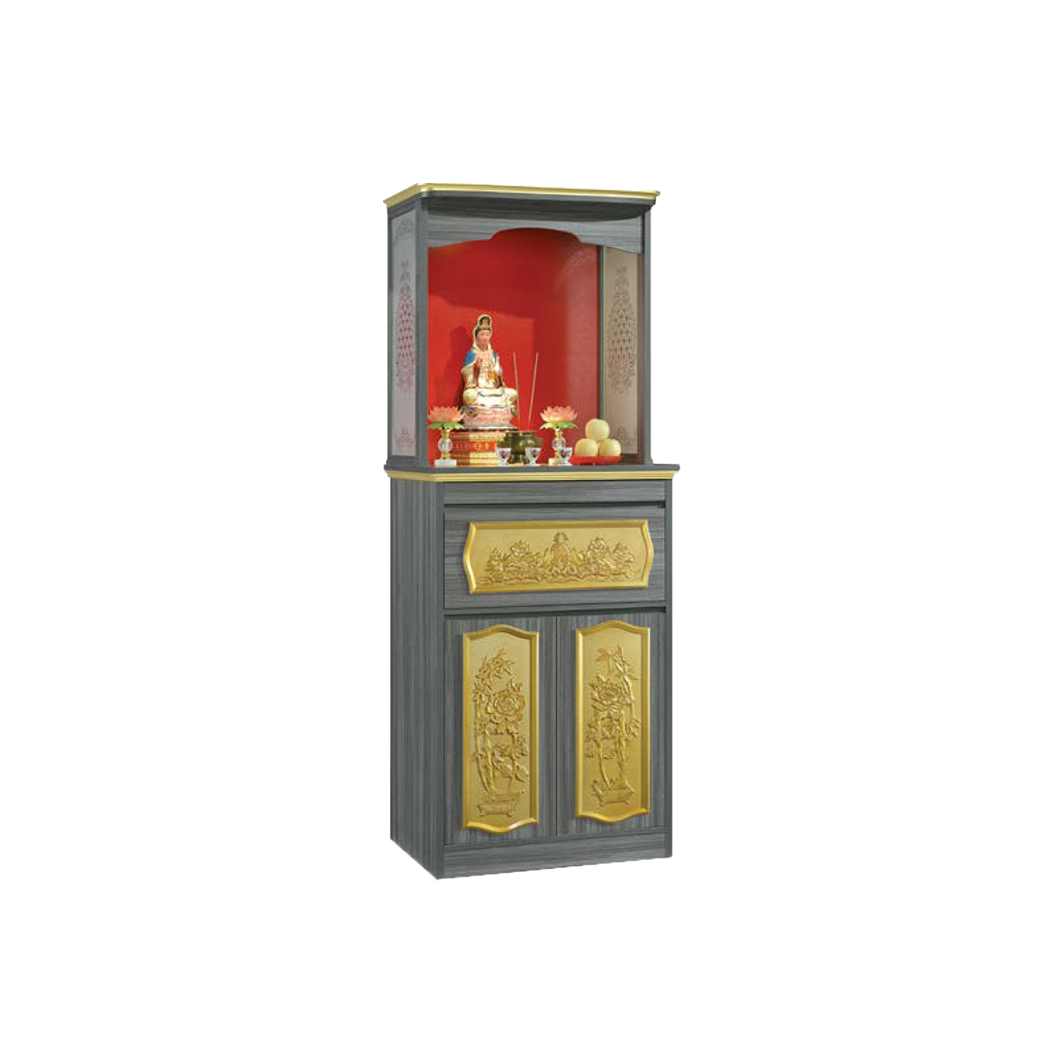 Jace Oriental Altar Table with Top Altar Cabinet Fire Resistant Altar Cabinet