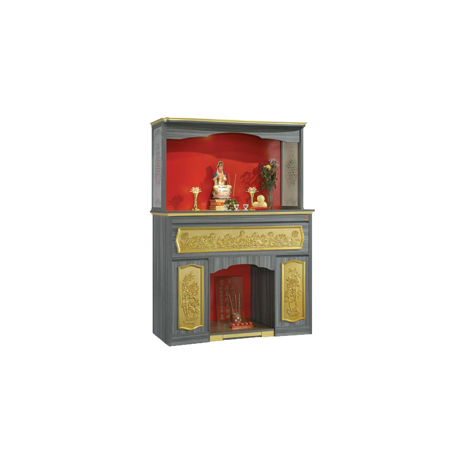 Lala Oriental Altar Table with Top Altar Cabinet Fire Resistant Altar Cabinet