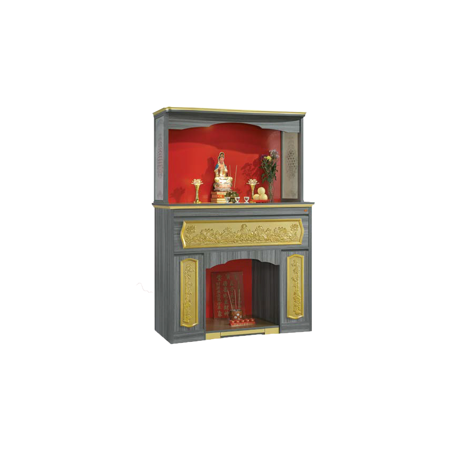 Jordan Oriental Altar Table with Top Altar Cabinet Fire Resistant Altar Cabinet