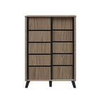 Peony Sliding Door Shoe Cabinet with 6 Shelves