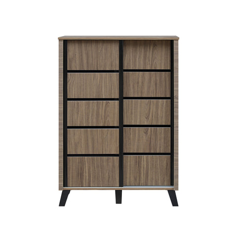 Image of Peony Sliding Door Shoe Cabinet with 6 Shelves