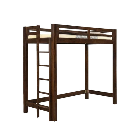 Image of Ariel Wooden Loft Bed Single, Super Single Solid Rubberwood Bed Frame w/ Mattress Option