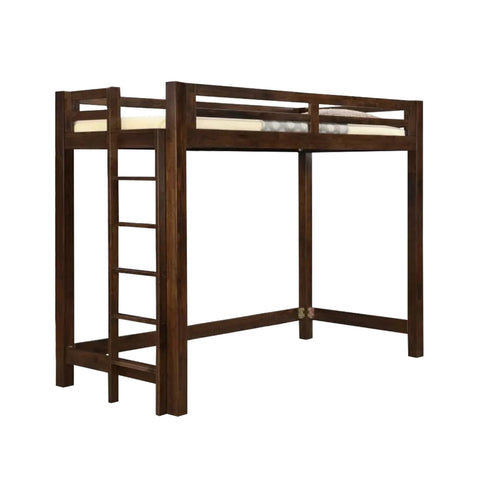 Image of Ariel Wooden Loft Bed Single, Super Single Solid Rubberwood Bed Frame w/ Mattress Option