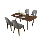 Napoli Solid Wood Dining Set Table with Chair and Bench - Available in Natural and Walnut Colour