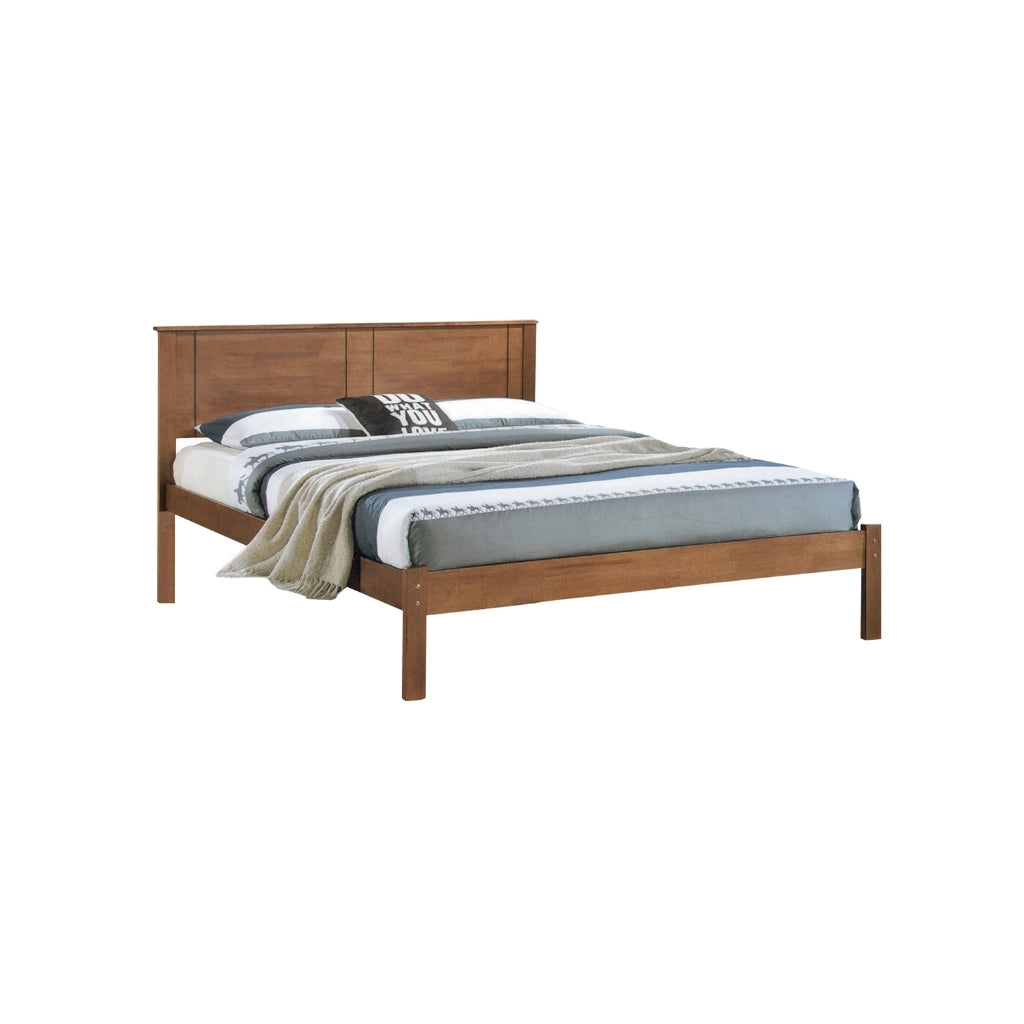Leah Wooden Bedframe Queen Size In 2 Colour with Mattress Option - MDF+Veneer Wood