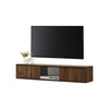Sombra Series A Floating TV Console Wall Mounted in Walnut Color