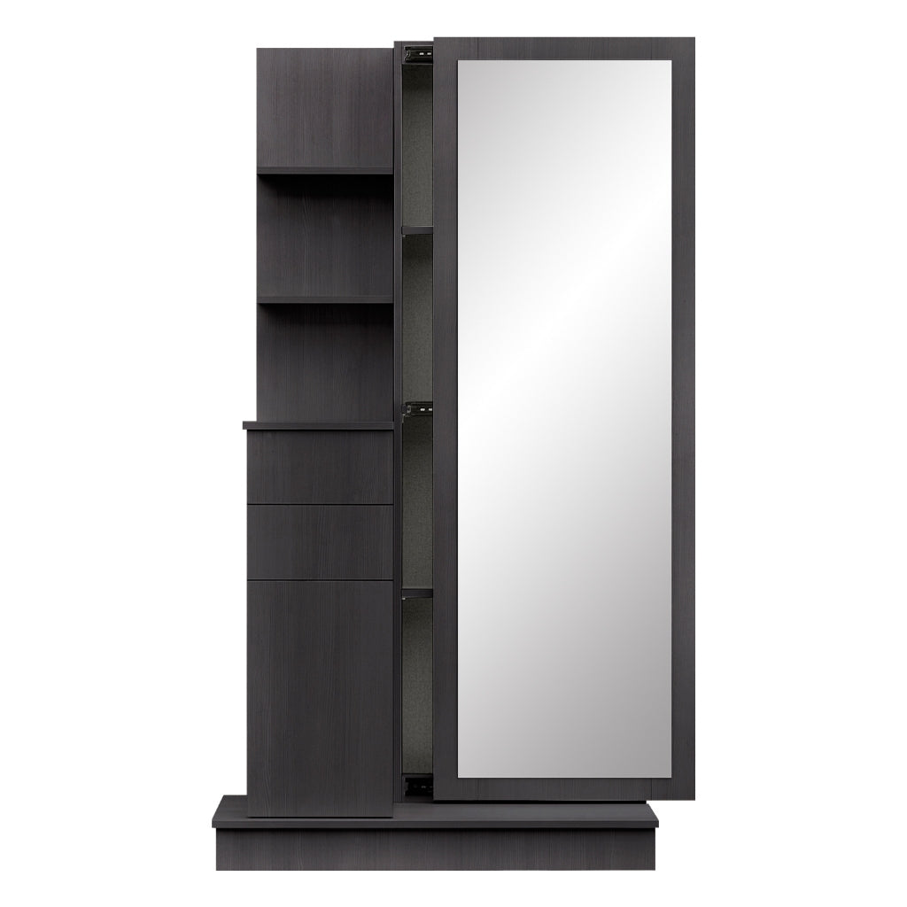 Ailene Dressing Table With Mirror In Walnut And White Wash